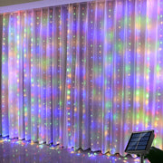 Solar Curtain Light Outdoor Waterproof Solar Fairy Garland String Lights